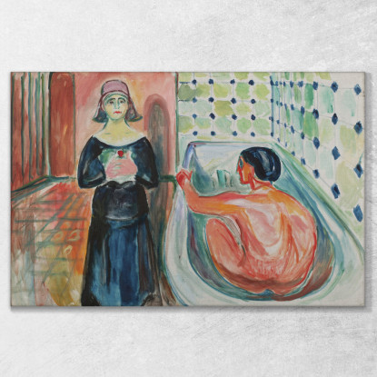 Marat Al Bagno E Charlotte Corday Edvard Munch em190 quadro stampato su tela