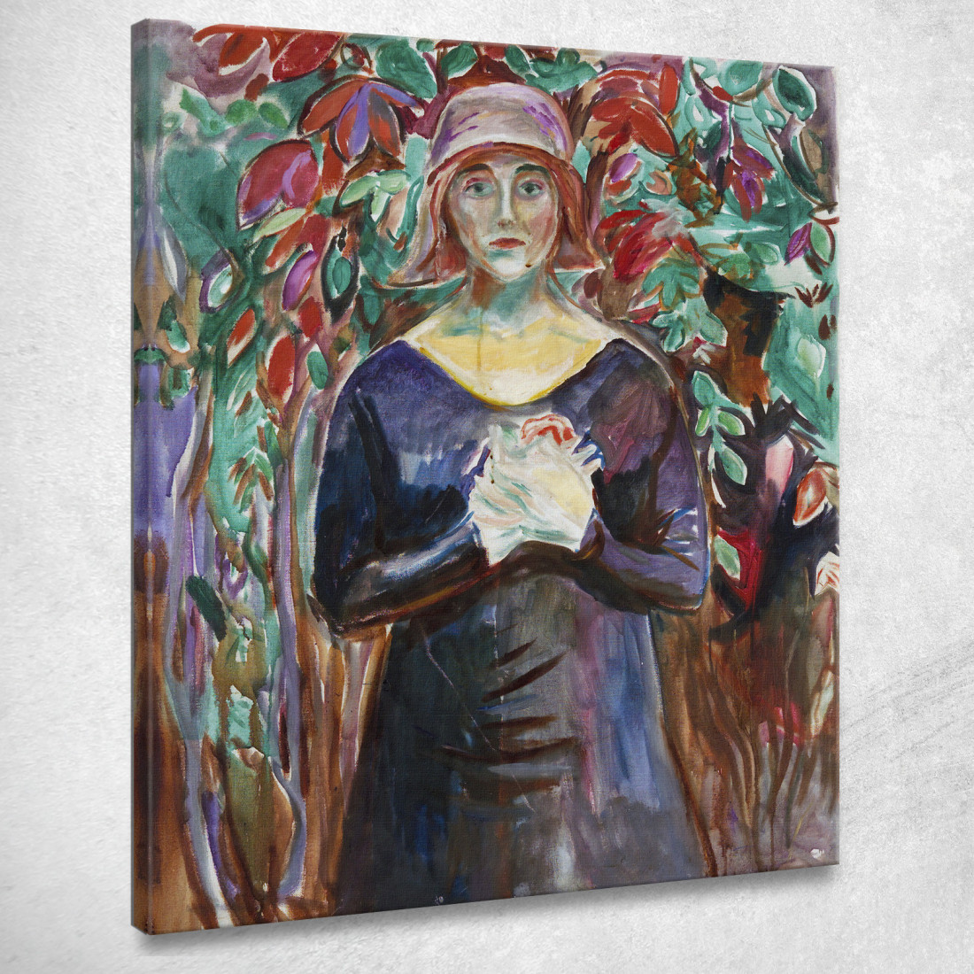 Modello In Giardino Edvard Munch em204 quadro stampato su tela Modello In Giardino Edvard Munch em204 quadro stampato su tela