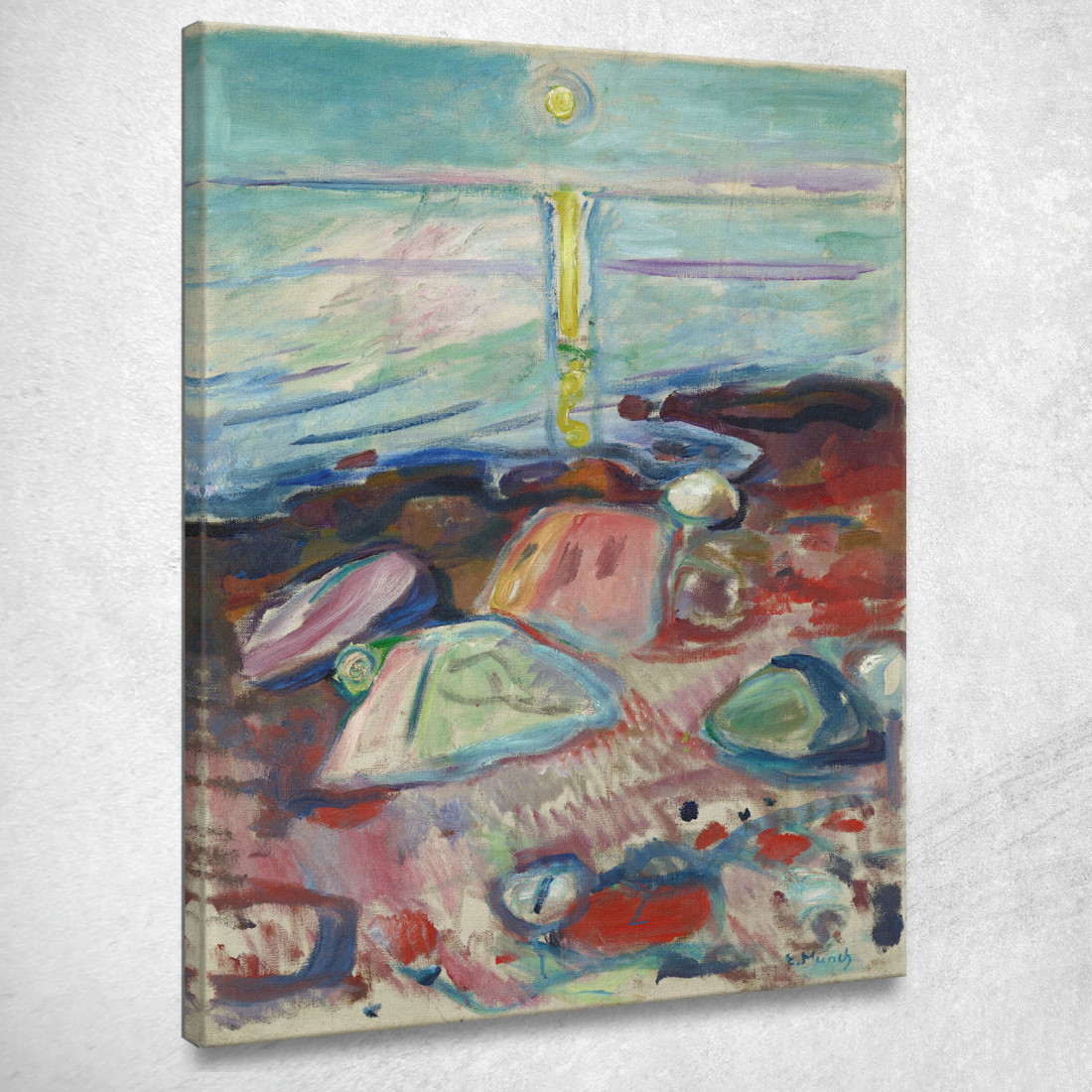 Chiaro Di Luna Sulla Spiaggia Edvard Munch em211 quadro stampato su tela