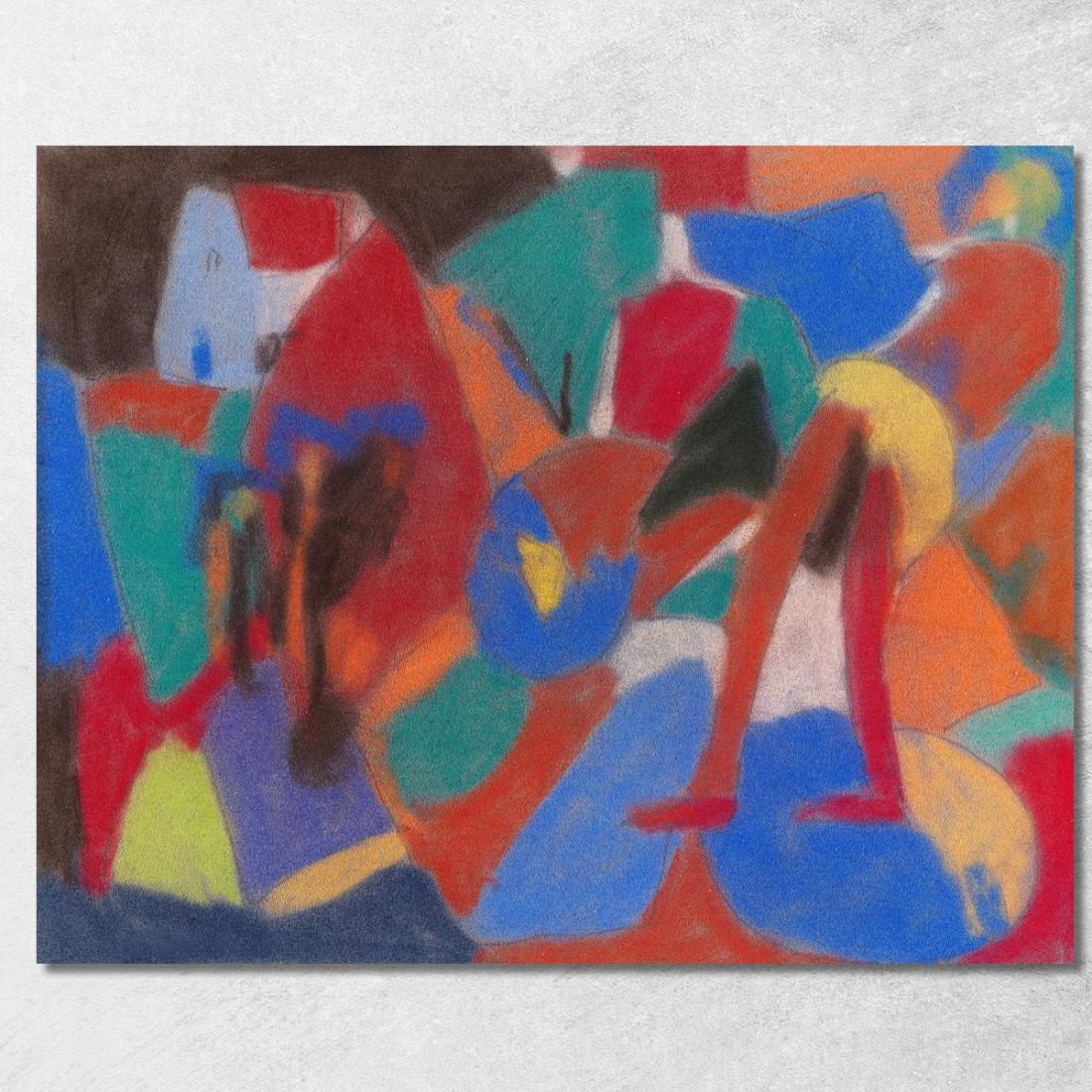 Figura Nel Paesaggio Adolf Hölzel ahl15 quadro stampato su tela Figura Nel Paesaggio Adolf Hölzel ahl15 quadro stampato su tela