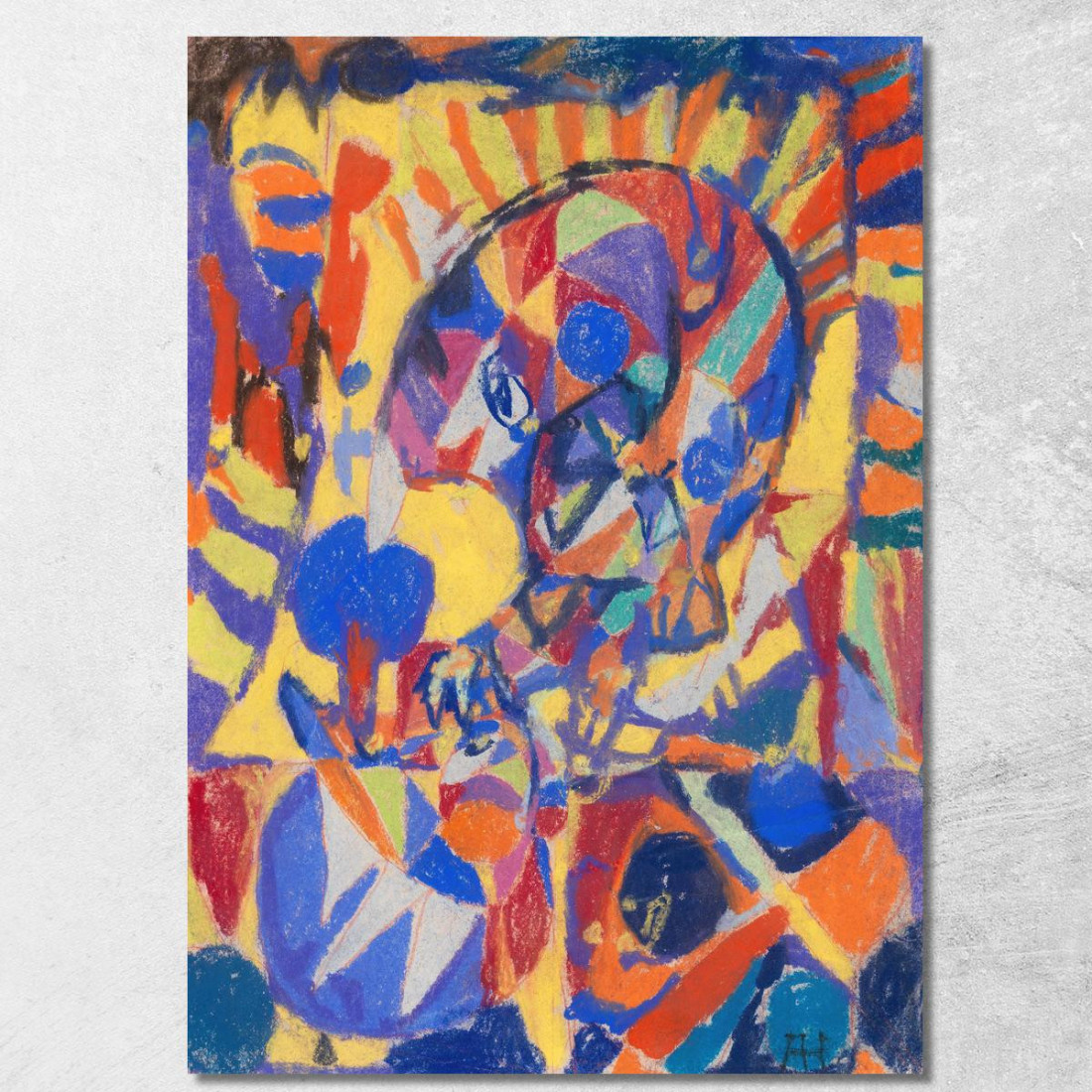 Composizione Adolf Hölzel ahl33 quadro stampato su tela Composizione Adolf Hölzel ahl33 quadro stampato su tela