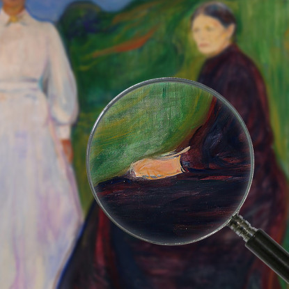 Madre E Figlia Edvard Munch em214 quadro stampato su tela