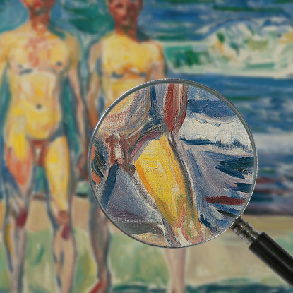 Uomini Al Mare Edvard Munch em218 quadro stampato su tela