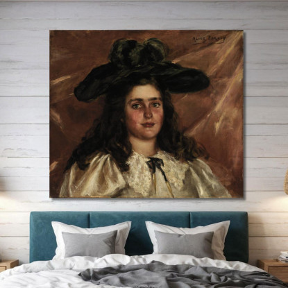 Laura Alice Con Il Grande Cappello Alice Pike Barney apb53 quadro stampato su tela