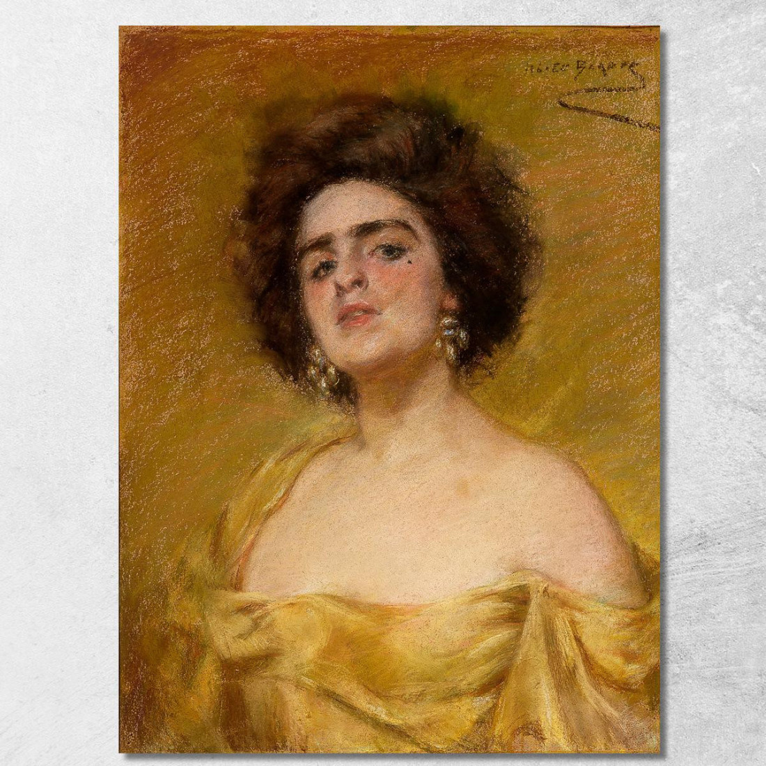 Laura In Giallo Alice Pike Barney apb62 quadro stampato su tela