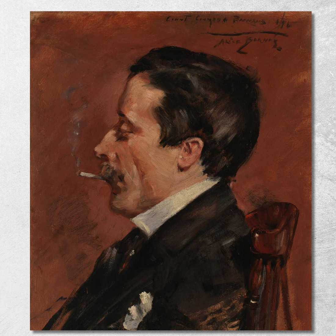 Uomo Con Sigaretta Alice Pike Barney apb67 quadro stampato su tela Uomo Con Sigaretta Alice Pike Barney apb67 quadro stampato su tela