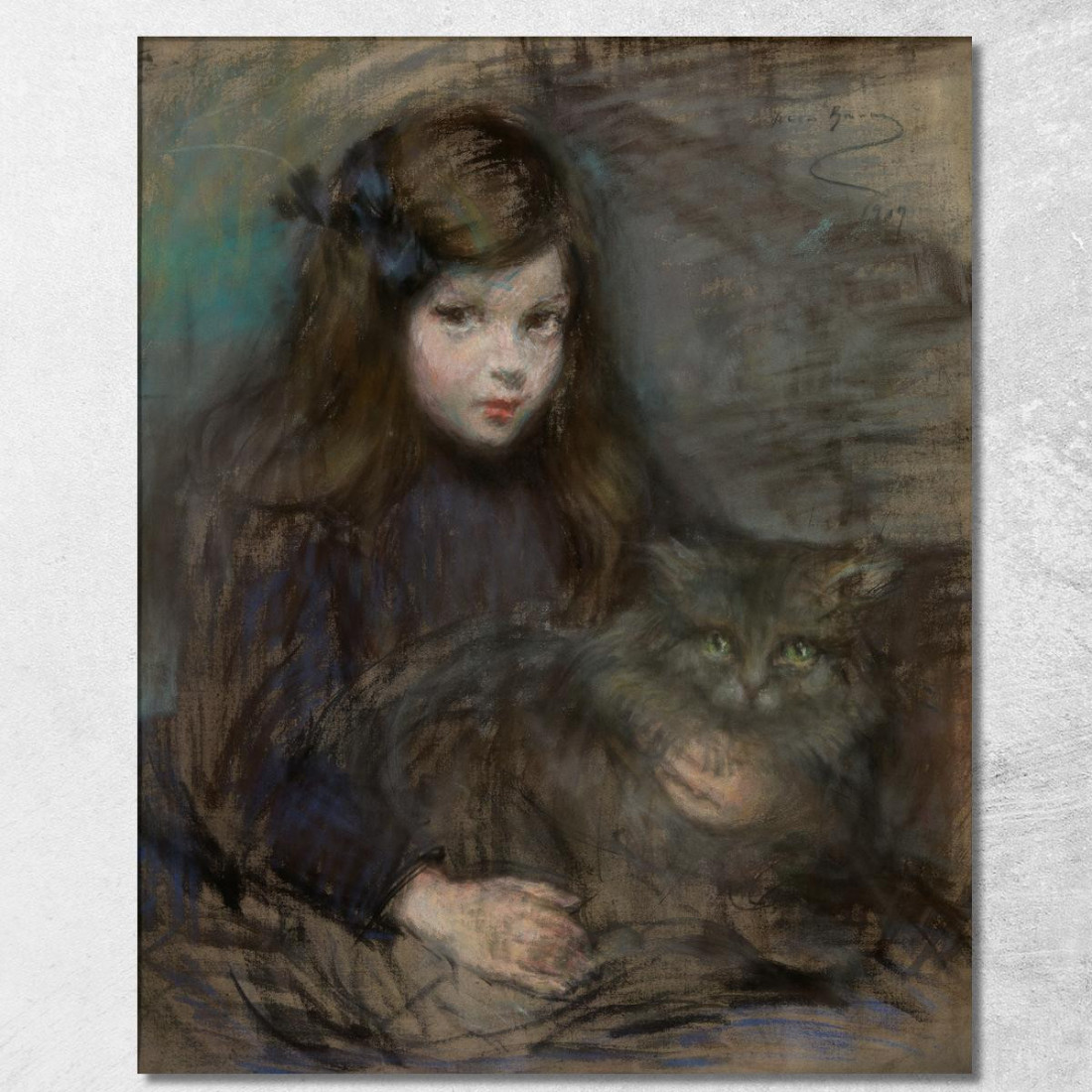 Minette E Minet Alice Pike Barney apb74 quadro stampato su tela Minette E Minet Alice Pike Barney apb74 quadro stampato su tela