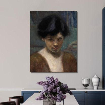 Studio Della Testa Di Un Ragazzo Alice Pike Barney apb102 quadro stampato su tela