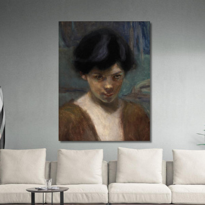 Studio Della Testa Di Un Ragazzo Alice Pike Barney apb102 quadro stampato su tela