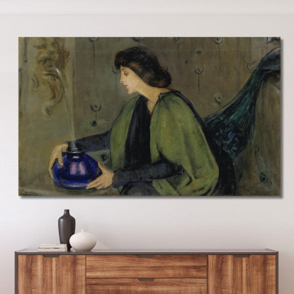 Donna E Pavone Alice Pike Barney apb125 quadro stampato su tela