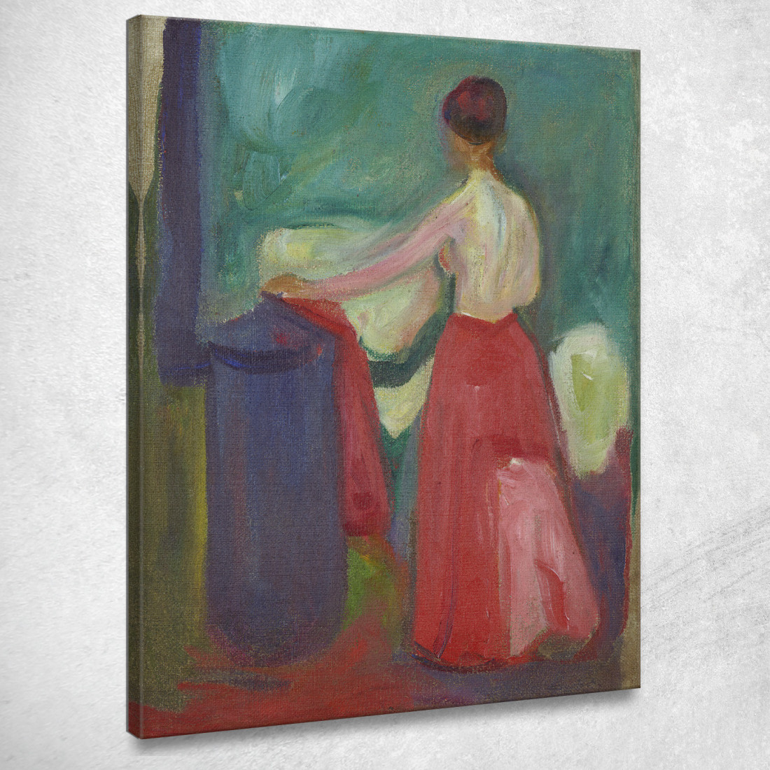 Nudo Con Gonna Rossa Edvard Munch em233 quadro stampato su tela Nudo Con Gonna Rossa Edvard Munch em233 quadro stampato su tela