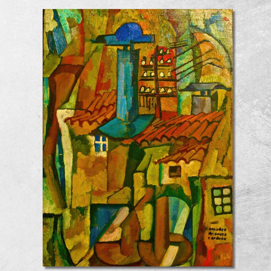 Mulini A Vento Filo Del Telegrafo Amadeo de Souza-Cardoso asc35 quadro stampato su tela Mulini A Vento Filo Del Telegrafo Amadeo de Souza-Cardoso asc35 quadro stampato su tela