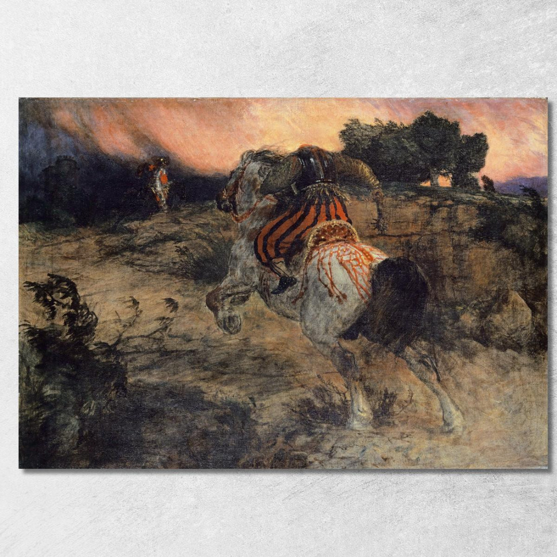 Astolf Che Se Ne Va A Cavallo Con La Testa Di Orill Arnold Böcklin abk2 quadro stampato su tela Astolf Che Se Ne Va A Cavallo Con La Testa Di Orill Arnold Böcklin abk2 quadro stampato su tela