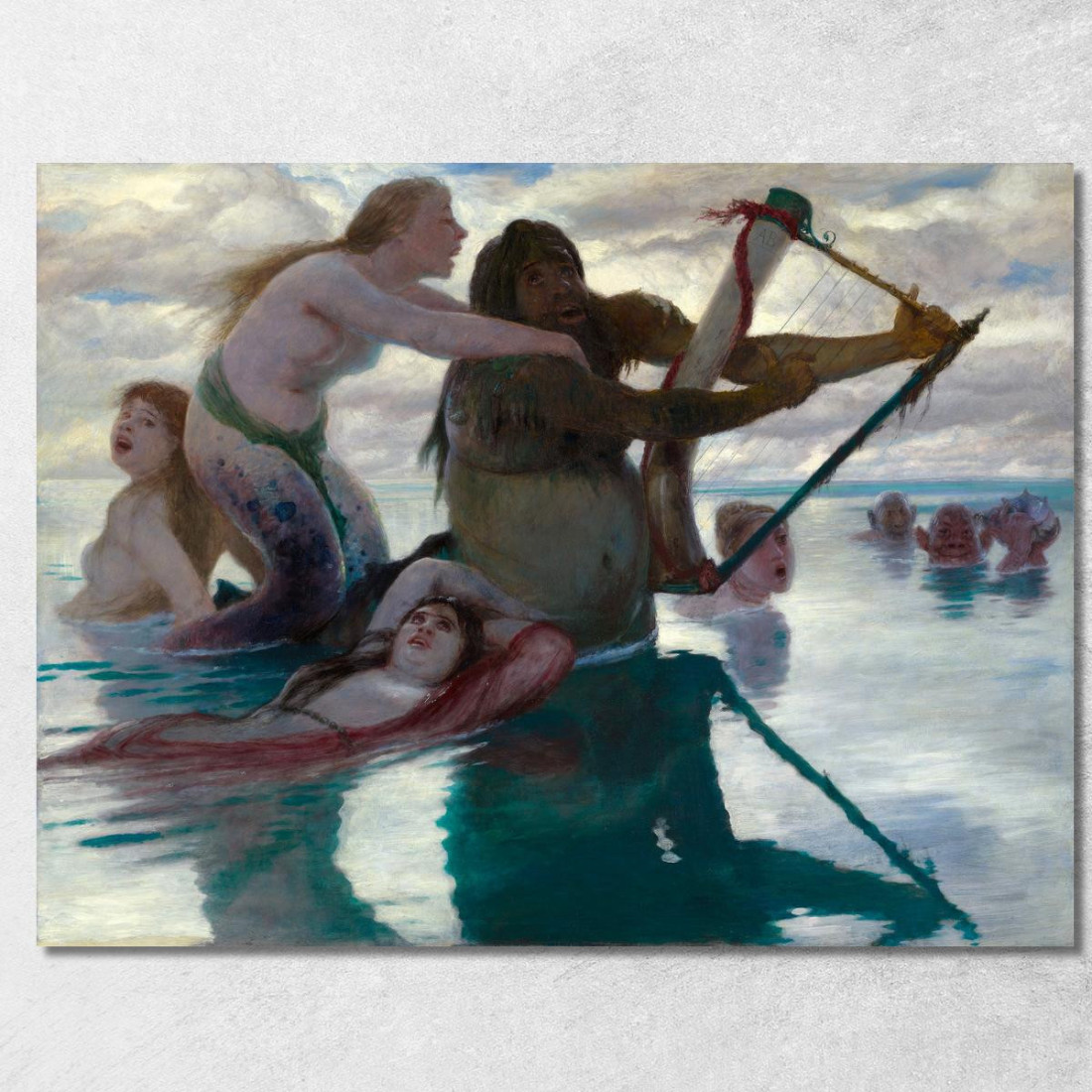 Nel Mare Arnold Böcklin abk17 quadro stampato su tela Nel Mare Arnold Böcklin abk17 quadro stampato su tela