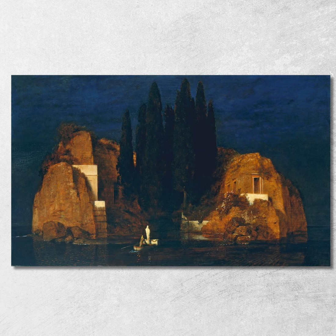 Isola Dei Morti Arnold Böcklin abk18 quadro stampato su tela Isola Dei Morti Arnold Böcklin abk18 quadro stampato su tela