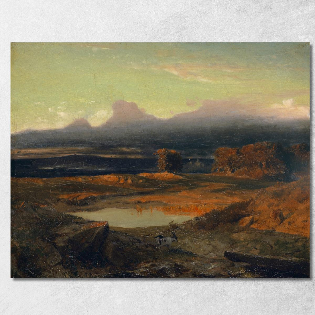 Paesaggio Al Tramonto Arnold Böcklin abk20 quadro stampato su tela Paesaggio Al Tramonto Arnold Böcklin abk20 quadro stampato su tela