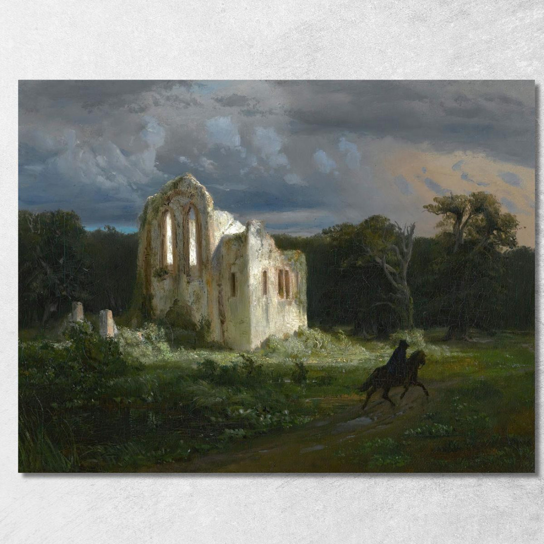 Paesaggio Al Chiaro Di Luna Con Rovine Paesaggio Al Chiaro Di Luna Arnold Böcklin abk28 quadro stampato su tela Paesaggio Al Chiaro Di Luna Con Rovine Paesaggio Al Chiaro Di Luna Arnold Böcklin abk28 quadro stampato su tela
