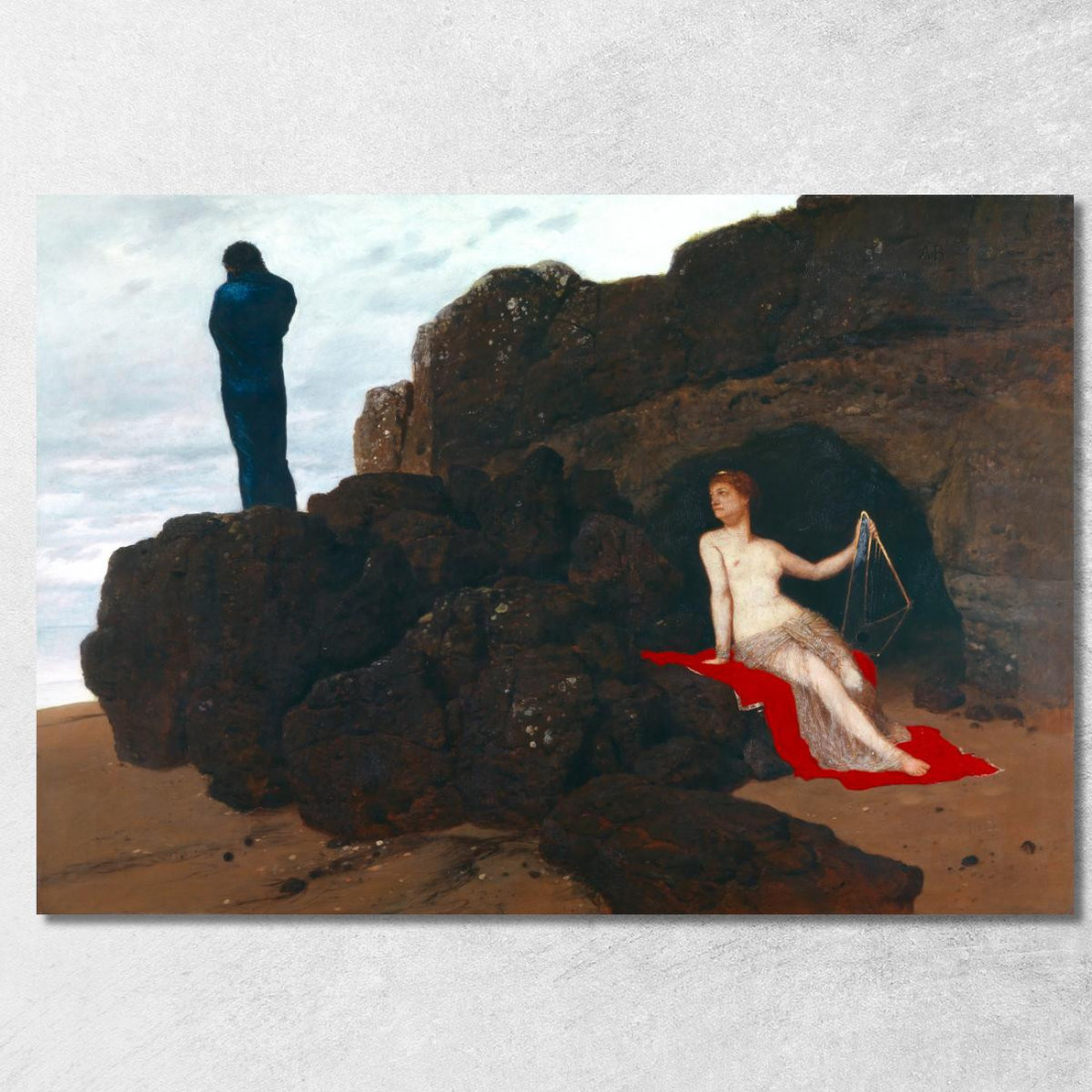 Odisseo E Calipso Arnold Böcklin abk33 quadro stampato su tela Odisseo E Calipso Arnold Böcklin abk33 quadro stampato su tela