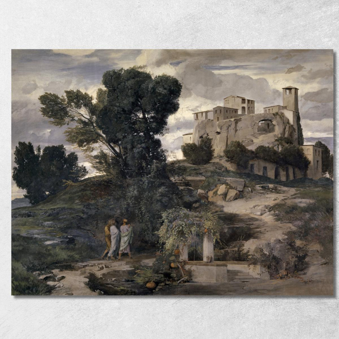 Sulla Strada Per Emmaus Arnold Böcklin abk35 quadro stampato su tela Sulla Strada Per Emmaus Arnold Böcklin abk35 quadro stampato su tela