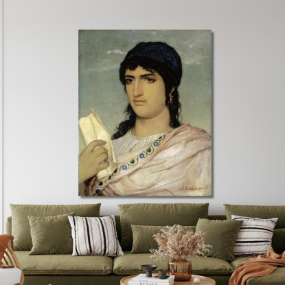 Saffo Arnold Böcklin abk56 quadro stampato su tela