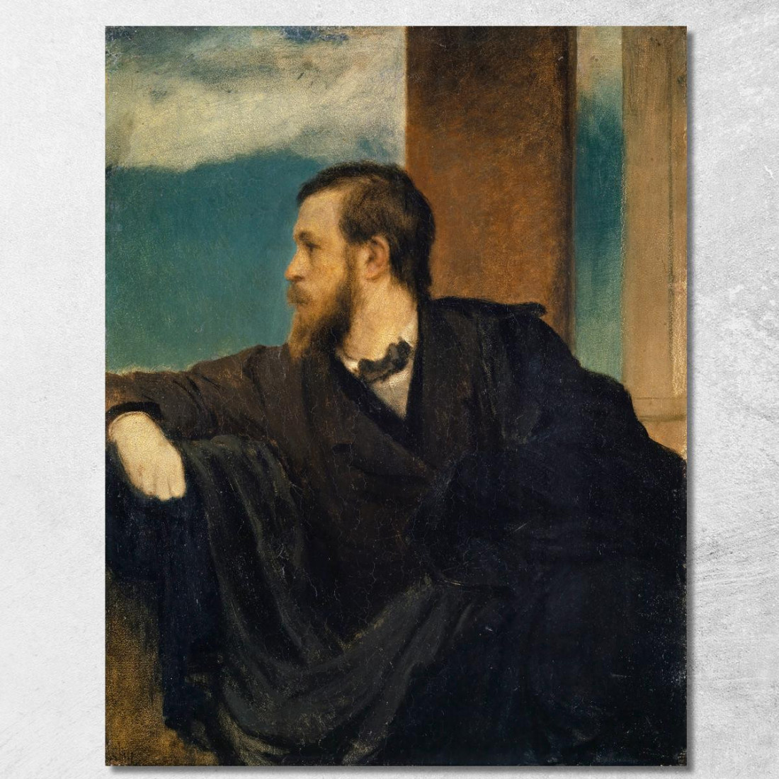 Autoritratto Arnold Böcklin abk59 quadro stampato su tela Autoritratto Arnold Böcklin abk59 quadro stampato su tela