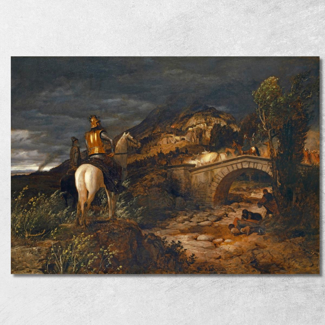 La Marcia Dei Goti Arnold Böcklin abk66 quadro stampato su tela La Marcia Dei Goti Arnold Böcklin abk66 quadro stampato su tela