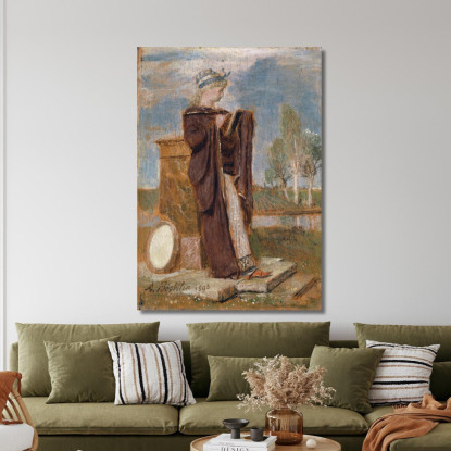 La Musa Talia Arnold Böcklin abk68 quadro stampato su tela