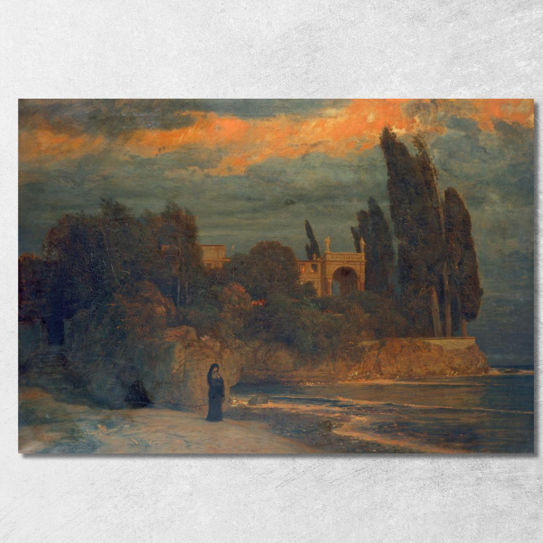 Villa Sul Mare Arnold Böcklin abk74 quadro stampato su tela Villa Sul Mare Arnold Böcklin abk74 quadro stampato su tela
