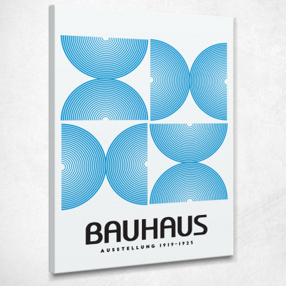 Quadro Bauhaus Struttura Geometrica Circolare Blu Bauhaus Style bhs15 quadro stampato su tela