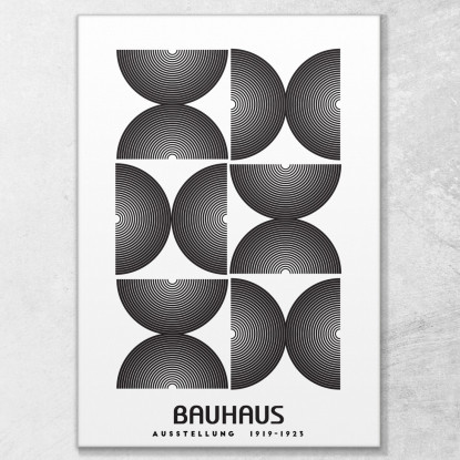 Quadro Bauhaus Struttura Geometrica Monocromatica Bauhaus Style bhs16 quadro stampato su tela