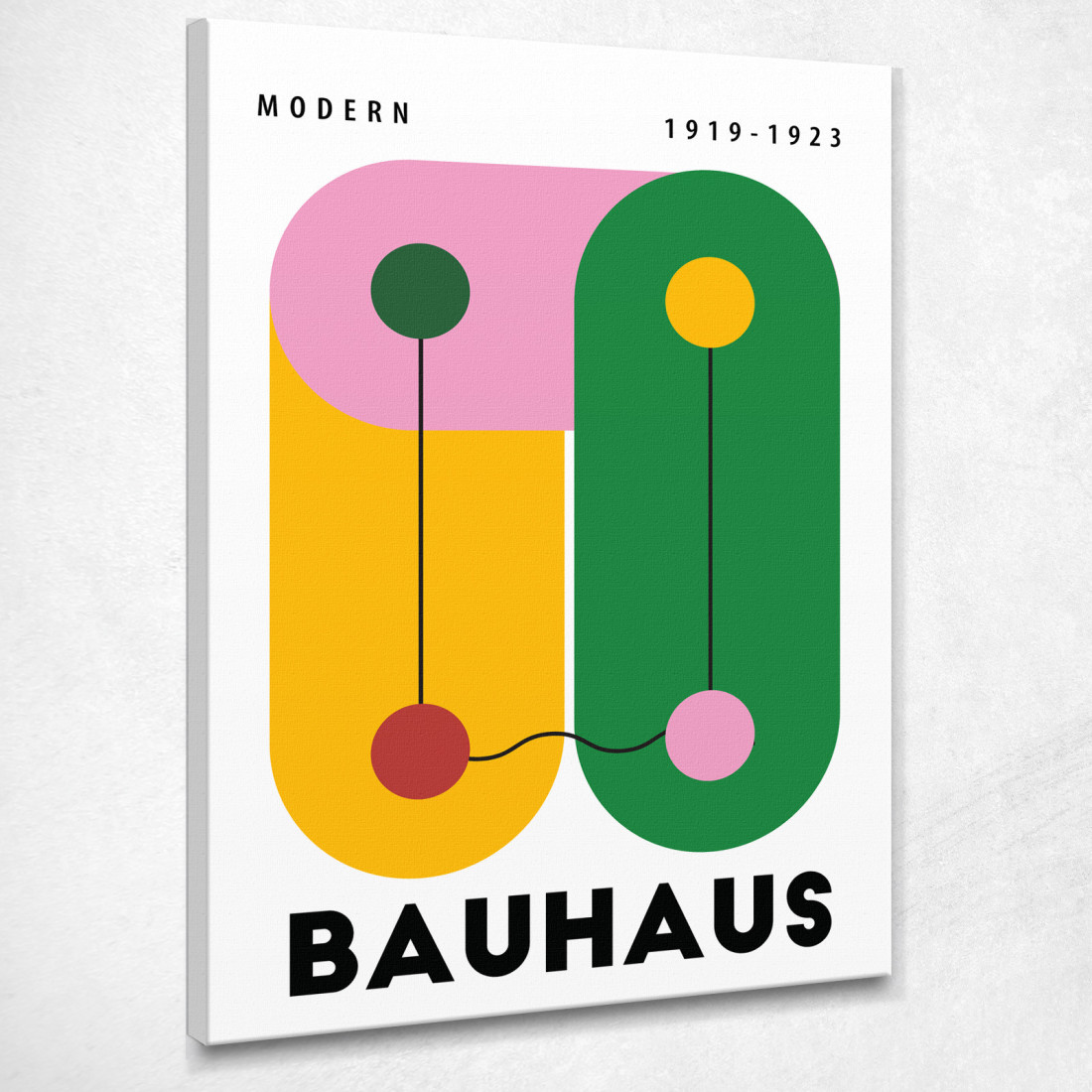 Quadro Bauhaus Elementi Connessi In Tonalità Vivaci Bauhaus Style bhs18 quadro stampato su tela Quadro Bauhaus Elementi Connessi In Tonalità Vivaci Bauhaus Style bhs18 quadro stampato su tela