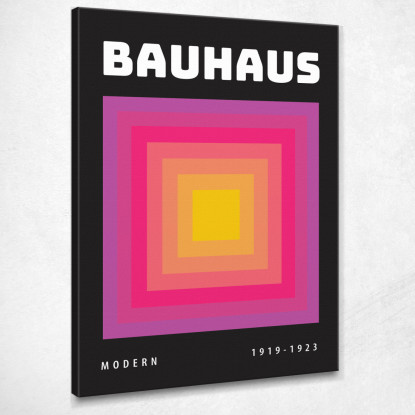 Quadro Bauhaus Gradiente Di Quadrati Concentrici Bauhaus Style bhs21 quadro stampato su tela