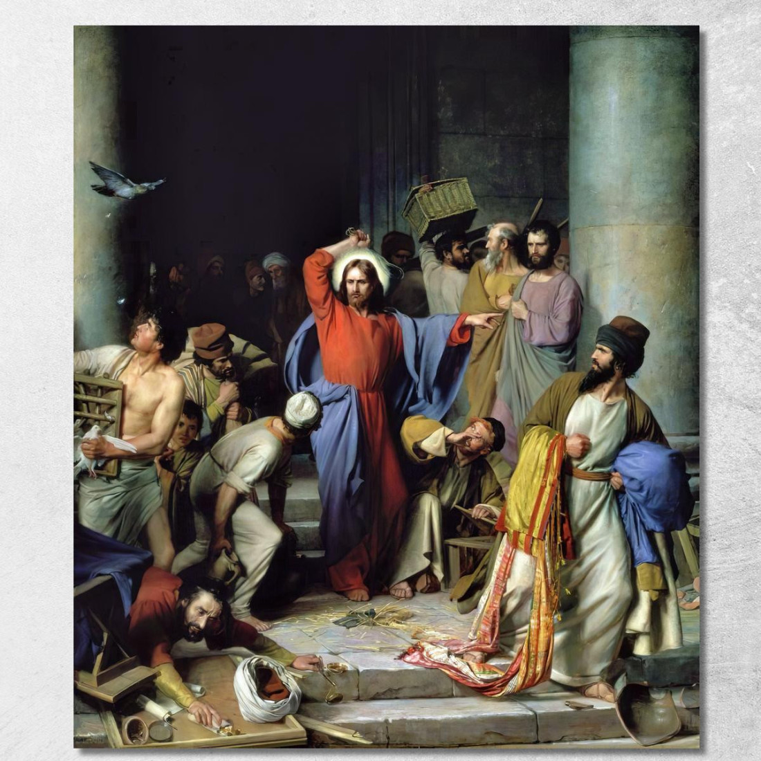 Cacciare I Cambiavalute Carl Bloch cbl3 quadro stampato su tela Cacciare I Cambiavalute Carl Bloch cbl3 quadro stampato su tela