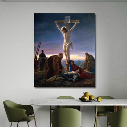 Cristo Sulla Croce Carl Bloch cbl9 quadro stampato su tela