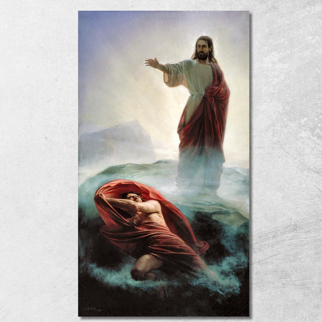 Negare Satana Carl Bloch cbl13 quadro stampato su tela Negare Satana Carl Bloch cbl13 quadro stampato su tela