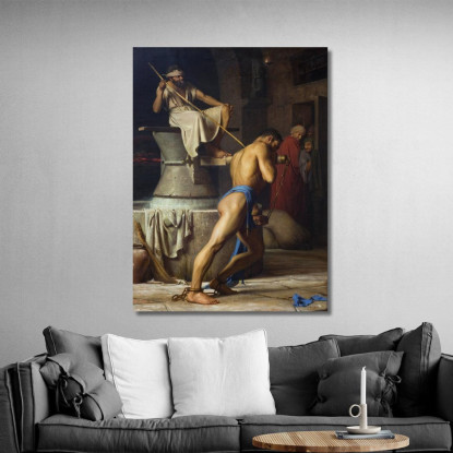 Sansone E I Filistei Carl Bloch cbl23 quadro stampato su tela