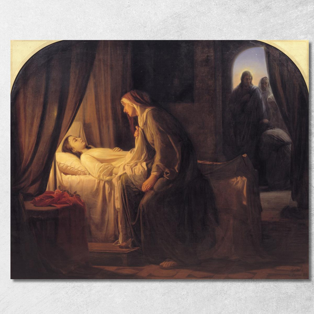 La Figlia Di Giairo Carl Bloch cbl29 quadro stampato su tela La Figlia Di Giairo Carl Bloch cbl29 quadro stampato su tela