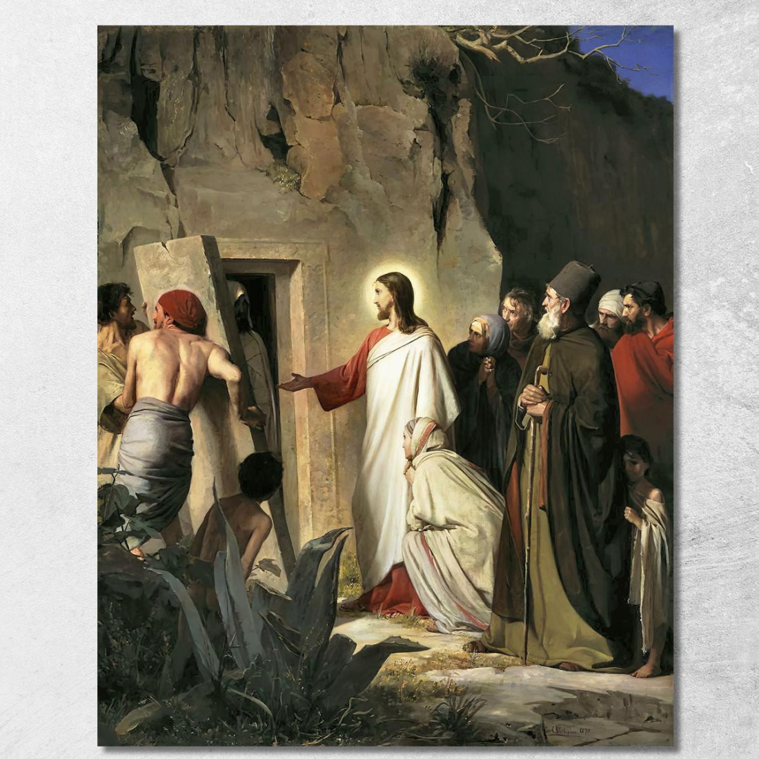 La Resurrezione Di Lazzaro Carl Bloch cbl32 quadro stampato su tela La Resurrezione Di Lazzaro Carl Bloch cbl32 quadro stampato su tela