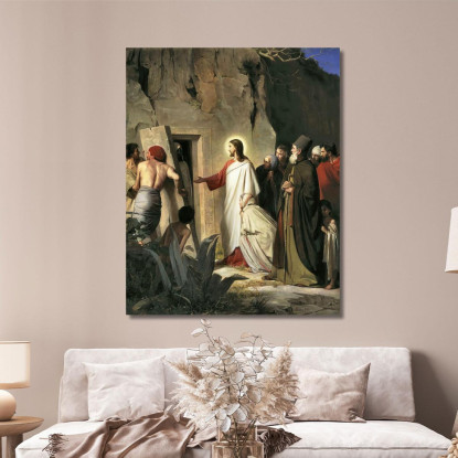 La Resurrezione Di Lazzaro Carl Bloch cbl32 quadro stampato su tela
