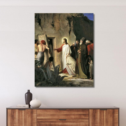 La Resurrezione Di Lazzaro Carl Bloch cbl32 quadro stampato su tela