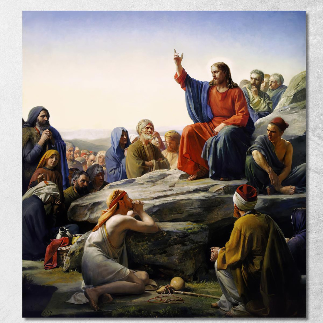 Il Sermone Della Montagna Carl Bloch cbl34 quadro stampato su tela Il Sermone Della Montagna Carl Bloch cbl34 quadro stampato su tela
