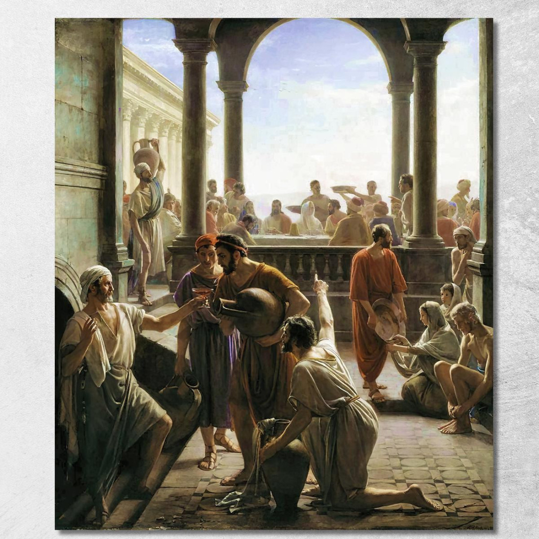 Trasformare L'Acqua In Vino Le Nozze Di Cana Carl Bloch cbl37 quadro stampato su tela Trasformare L'Acqua In Vino Le Nozze Di Cana Carl Bloch cbl37 quadro stampato su tela