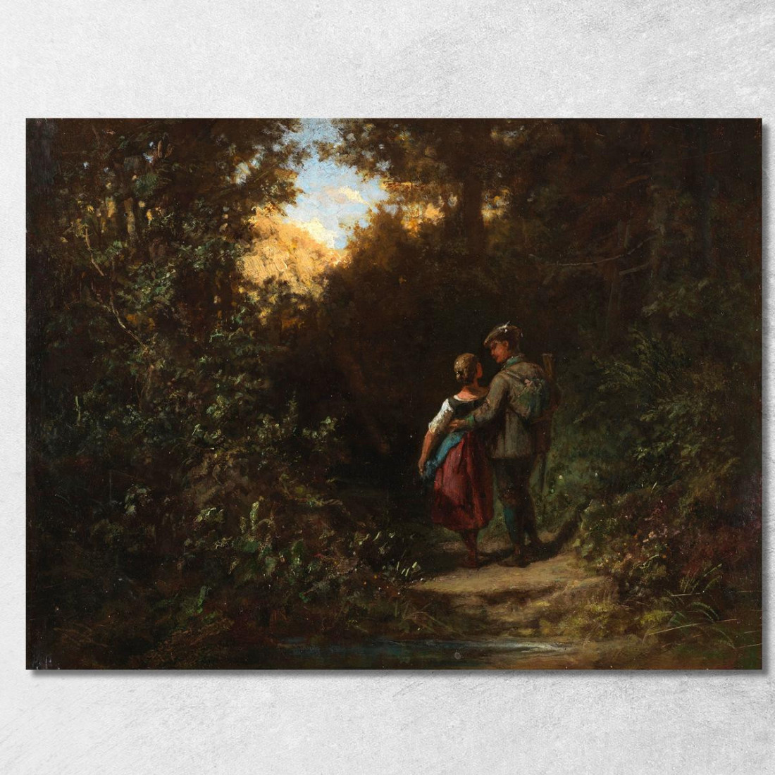 Durante Il Gioco Cammina Carl Spitzweg csp3 quadro stampato su tela Durante Il Gioco Cammina Carl Spitzweg csp3 quadro stampato su tela