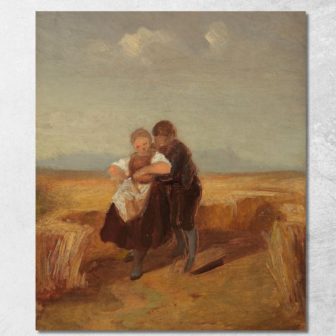 Ragazzo E Ragazza Nel Campo Di Mais Carl Spitzweg csp7 quadro stampato su tela Ragazzo E Ragazza Nel Campo Di Mais Carl Spitzweg csp7 quadro stampato su tela