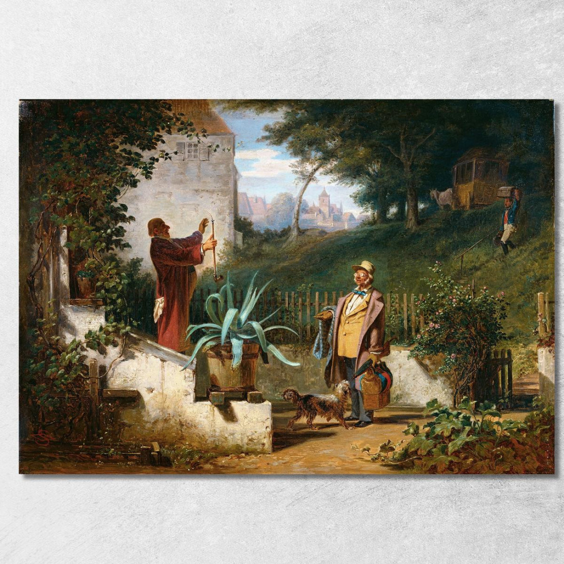 Amici D'Infanzia Carl Spitzweg csp8 quadro stampato su tela Amici D'Infanzia Carl Spitzweg csp8 quadro stampato su tela