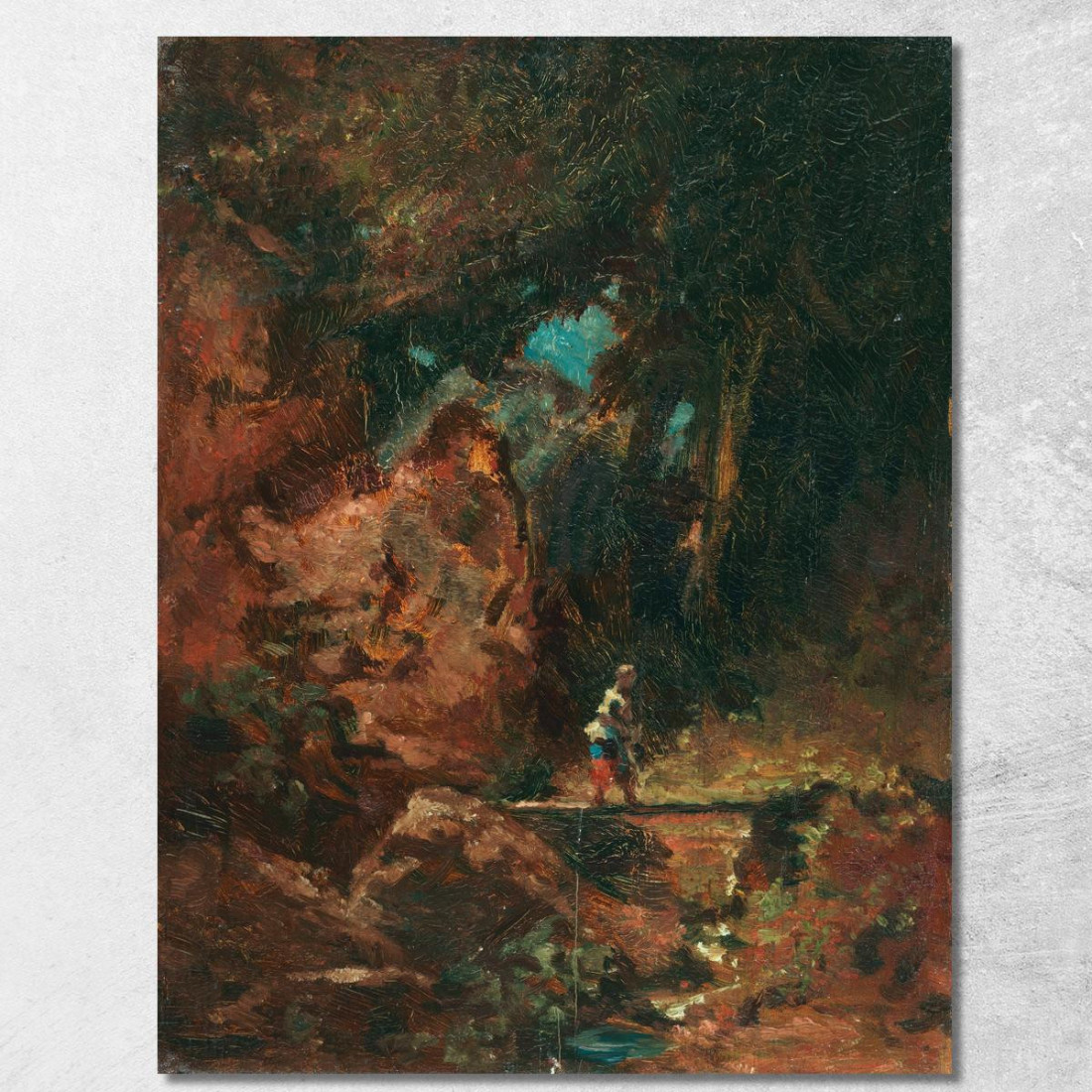 La Lattaia Sul Ponte Pedonale Nel Bosco Carl Spitzweg csp19 quadro stampato su tela La Lattaia Sul Ponte Pedonale Nel Bosco Carl Spitzweg csp19 quadro stampato su tela