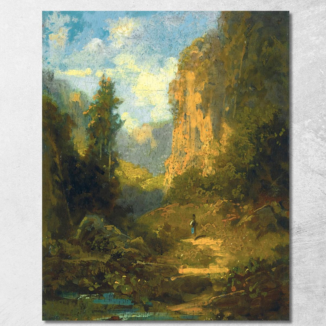 Paesaggio Montano Carl Spitzweg csp27 quadro stampato su tela Paesaggio Montano Carl Spitzweg csp27 quadro stampato su tela