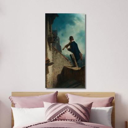 Serenata La Serenata Carl Spitzweg csp54 quadro stampato su tela