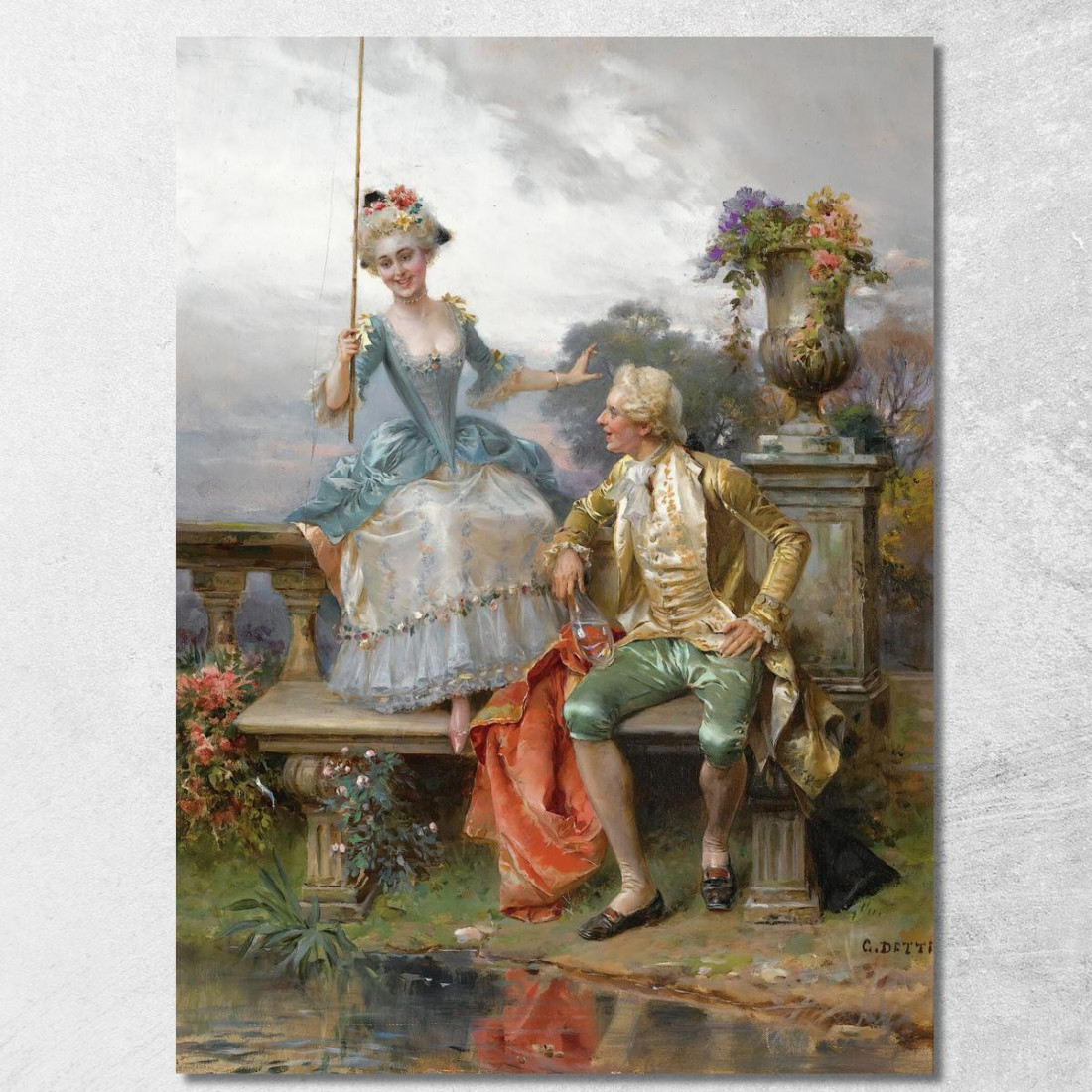 Pesca Per Una Buona Cattura Cesare Auguste Detti cad7 quadro stampato su tela Pesca Per Una Buona Cattura Cesare Auguste Detti cad7 quadro stampato su tela
