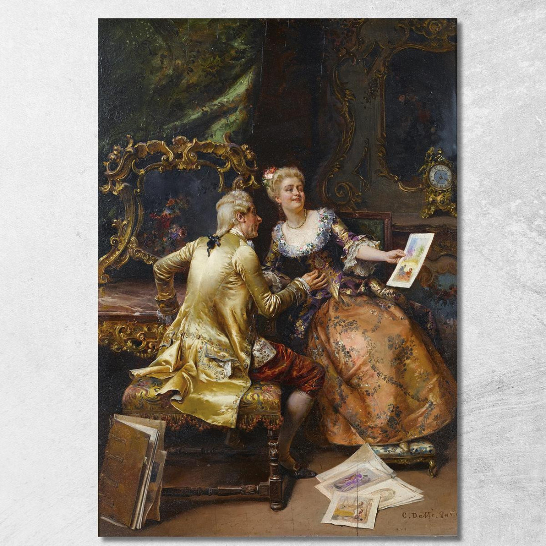 La Critica Del Suo Maestro Di Disegno Cesare Auguste Detti cad11 quadro stampato su tela La Critica Del Suo Maestro Di Disegno Cesare Auguste Detti cad11 quadro stampato su tela